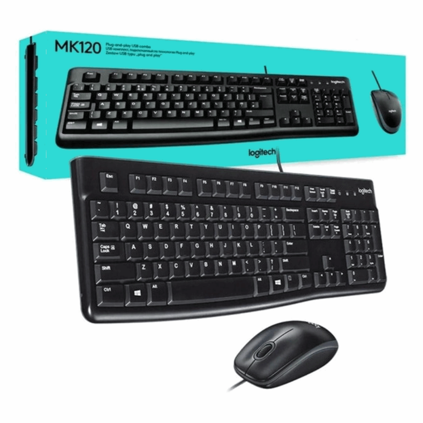 KIT TECLADO Y MOUSE LOGITECH MK200 USB ING