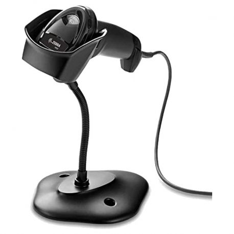 LECTOR DE CÓDIGO DE BARRAS ZEBRA KT: LS2208, NEGRO, CON CABLE USB Y BASE