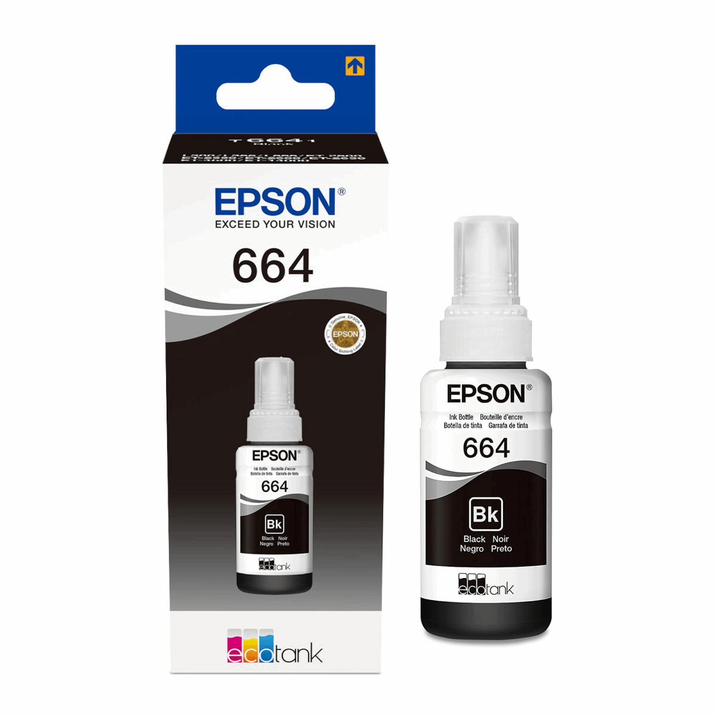 TINTA EPSON T664120-AL L200 - NEGRA