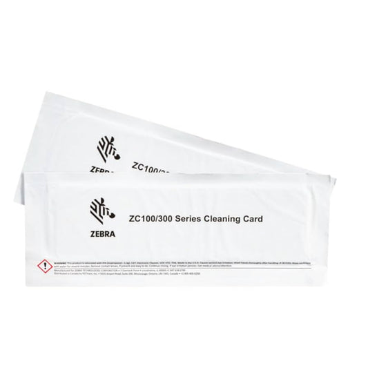 KIT DE LIMPIEZA ZEBRA ZC100/300, 5 TARJETAS