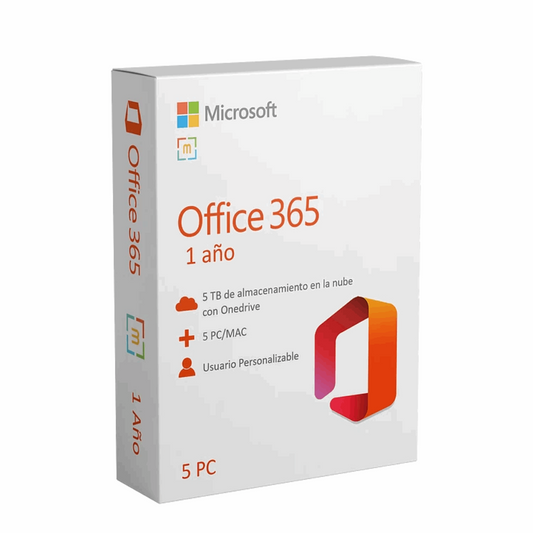 SUSCRIPCION M. OFFICE 365 HOME 1 AÑO (5 DISPOSITIVOS)